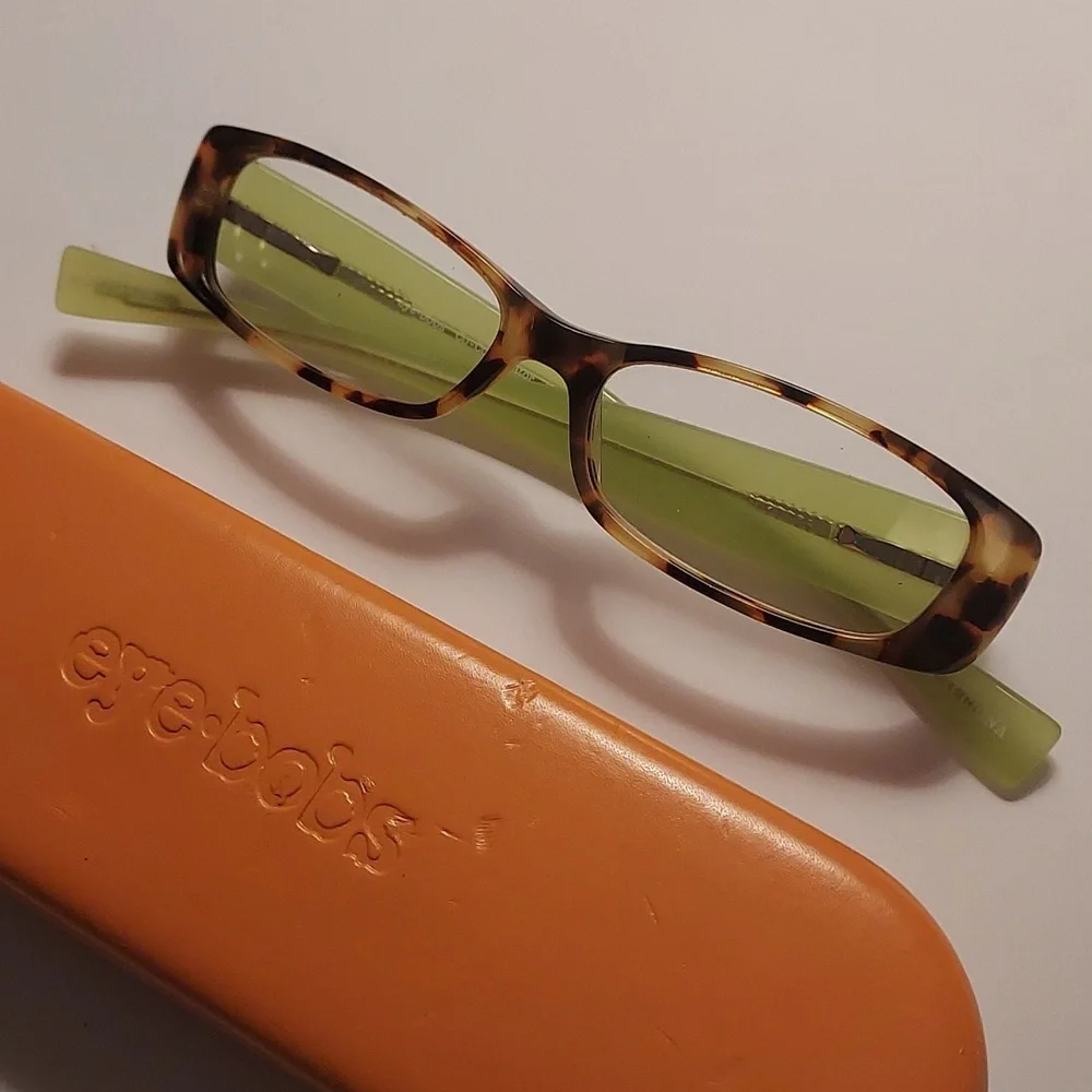 Eyebobs Reading Glasses Tortoiseshell And Green Co-Conspirator Readers